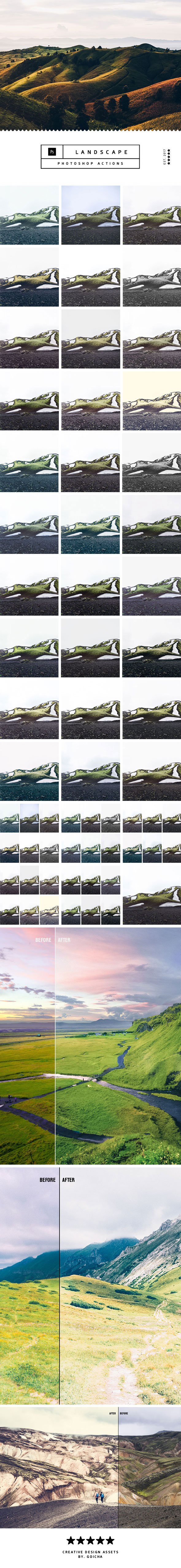 Landscape Photoshop Actions - Photo Effects Actions