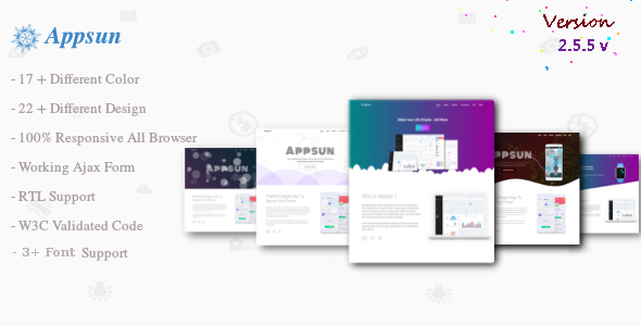 Appsun App - ThemeForest 21310566