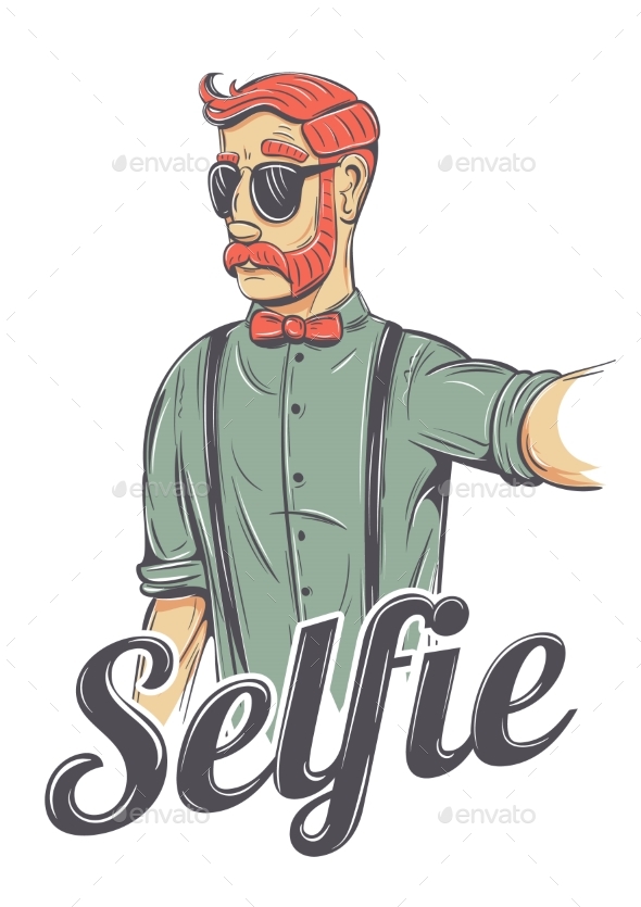 Selfie Hipster Illustration - Miscellaneous Vectors
