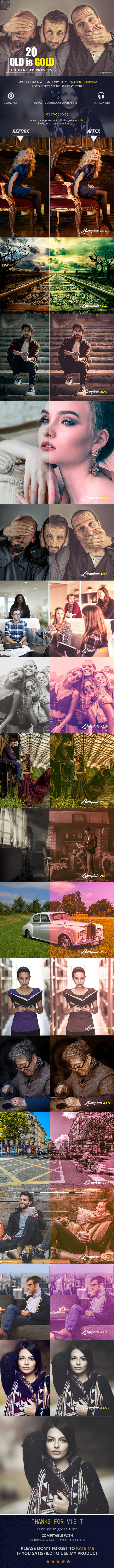 20 Old is Gold Lightroom Presets - Lightroom Presets Add-ons
