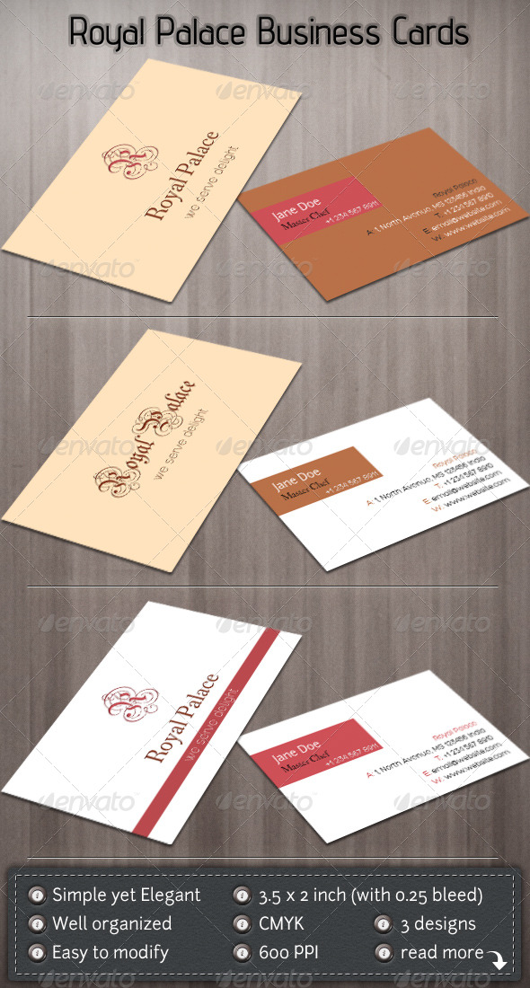 Royal Palace - Corporate Business Cards