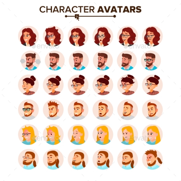 Business People Avatar Vector. - People Characters