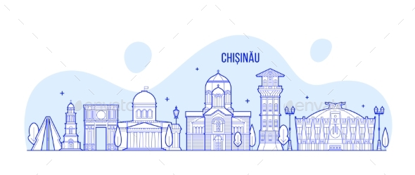 Chisinau Skyline, Moldova City Buildings Vector - Buildings Objects