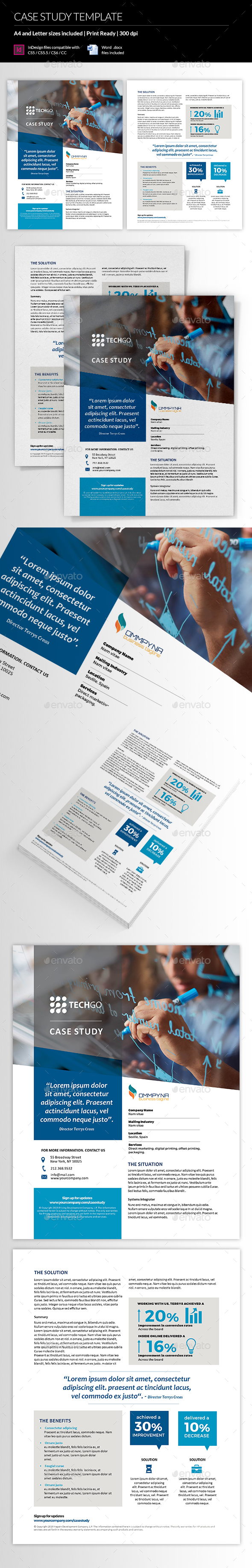 Case Study Template - Newsletters Print Templates