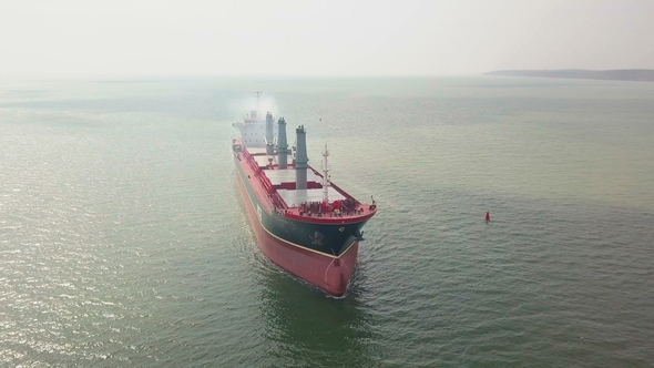 Aerial Shot of Big Ship in Sea alt