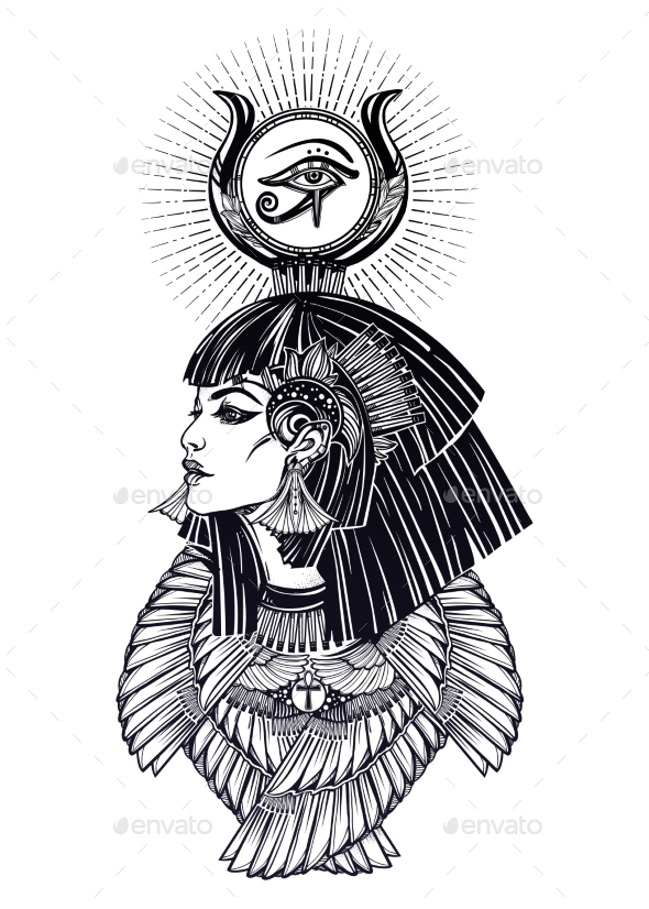 Portrait of a Egyptian Goddess. - Miscellaneous Vectors