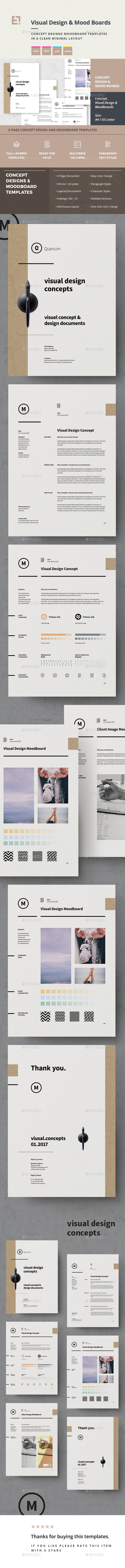 Concept Design Mood Board Templates - Proposals & Invoices Stationery