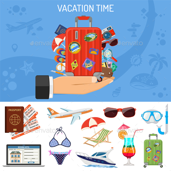 Vacation and Tourism Banner - Travel Conceptual