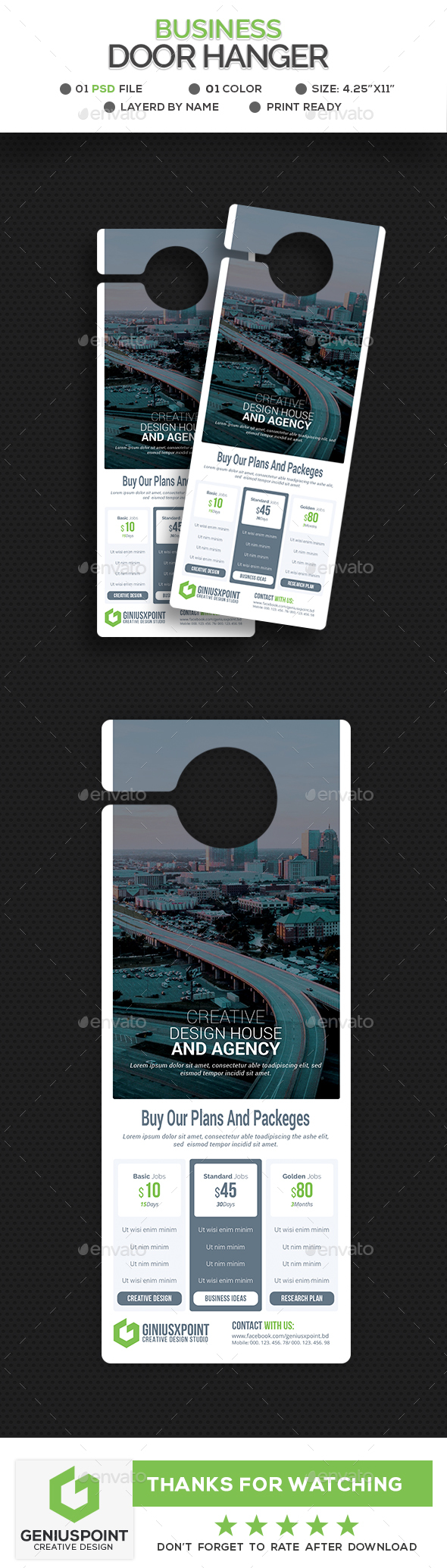 Business Door Hanger - Miscellaneous Print Templates