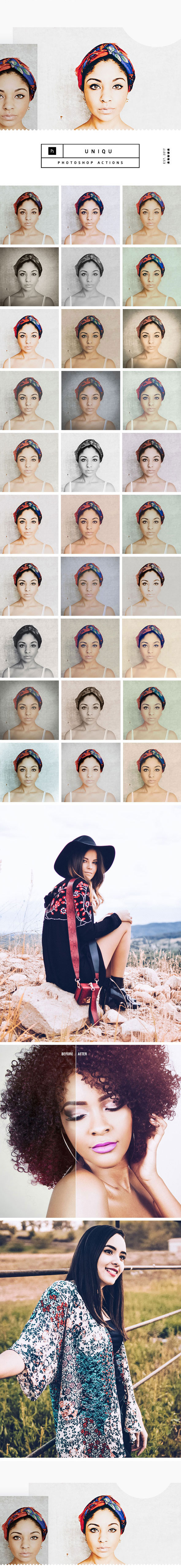 Uniqu Photoshop Actions - Photo Effects Actions