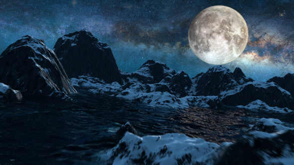 Mountains Starry Night, Motion Graphics | VideoHive