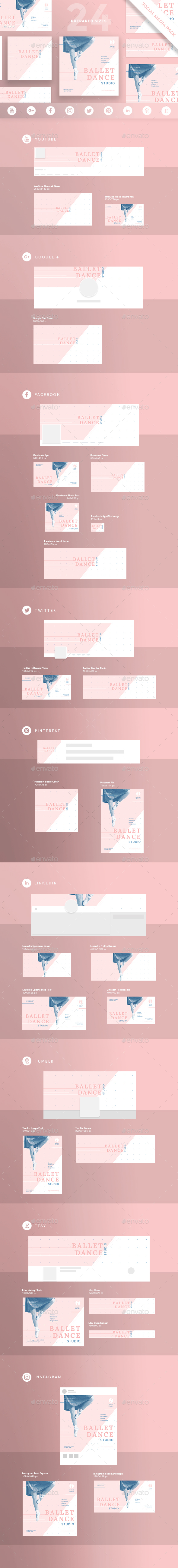Ballet Dance Studio Social Media Pack - Miscellaneous Social Media