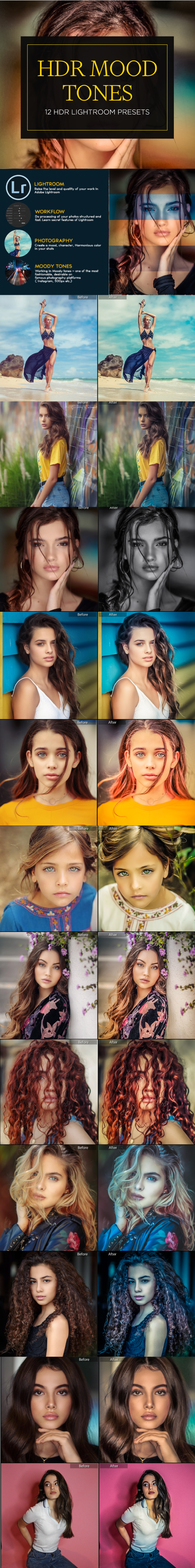 12 Moody HDR Lightroom Presets - HDR Lightroom Presets