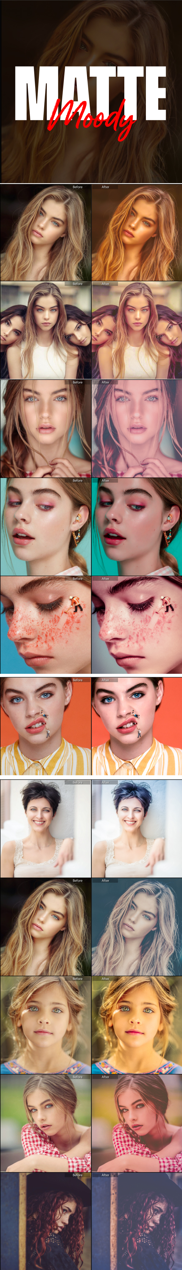 Matte Moody Lightroom Presets - Portrait Lightroom Presets