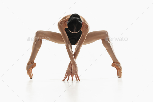 Aerobics fitness woman exercising isolated in full body. - Stock Photo - Images