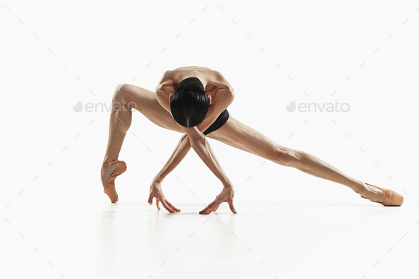 Aerobics fitness woman exercising isolated in full body. - Stock Photo - Images
