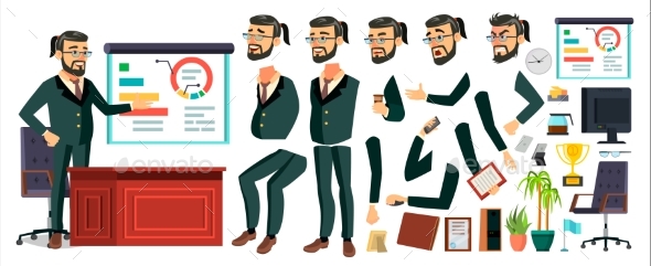 CEO Business Man Character Vector - People Characters