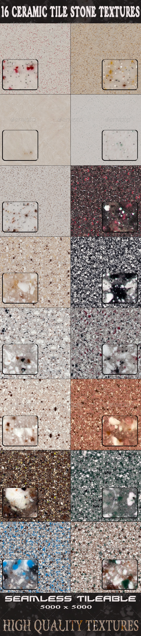 16 Ceramic Tile Stone Textures - Stone Textures