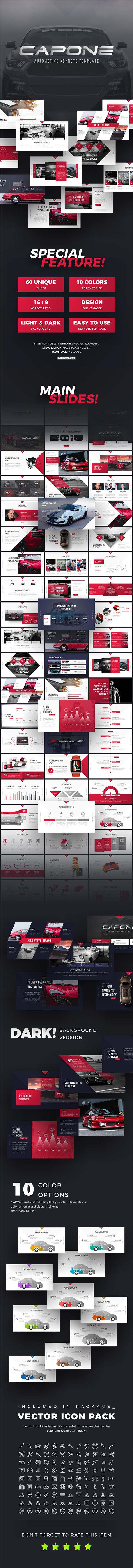 Capone Automotive Presentation Template - Keynote Templates Presentation Templates