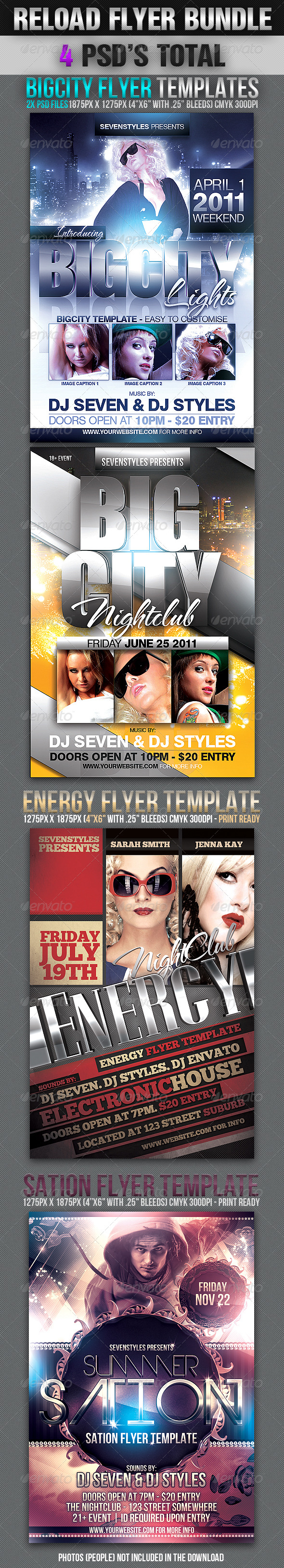 Reload Flyer Bundle - Clubs & Parties Events