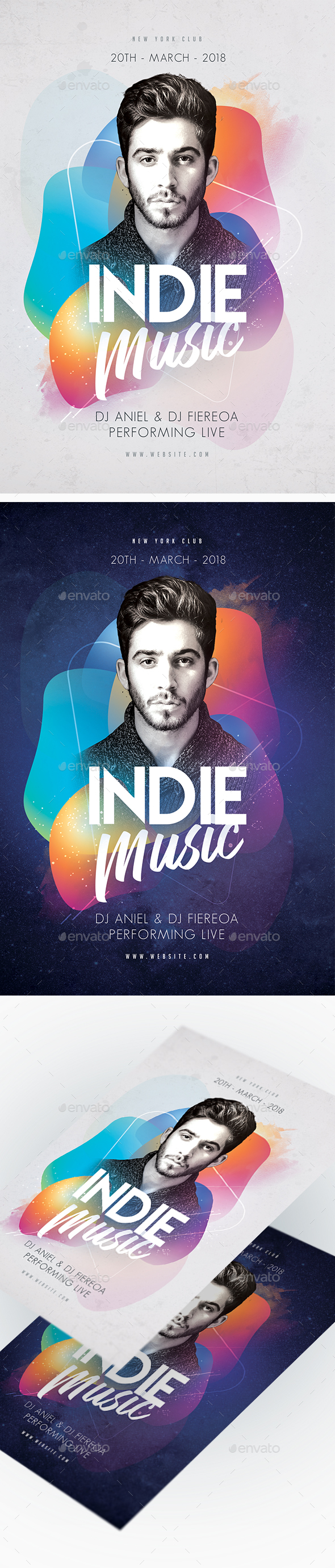Indie Music Party Flyer - Clubs & Parties Events