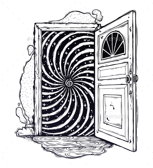 Open Door Into a Realm of Mind Imagination Dream - Miscellaneous Conceptual