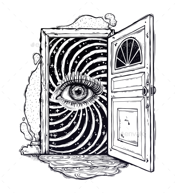 Open Door Into a Realm of Mind Imagination Dream - Miscellaneous Conceptual