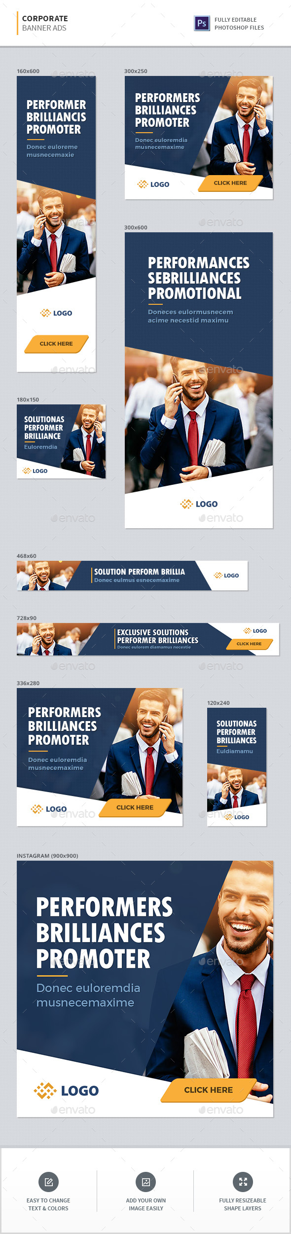 Corporate Banners - Banners & Ads Web Elements