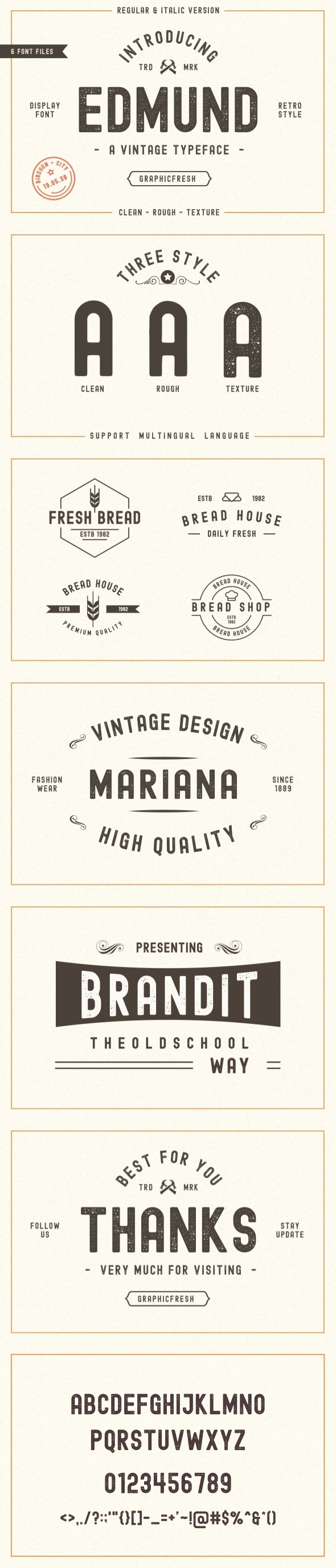 The Edmund - 6 Font Files - Condensed Sans-Serif