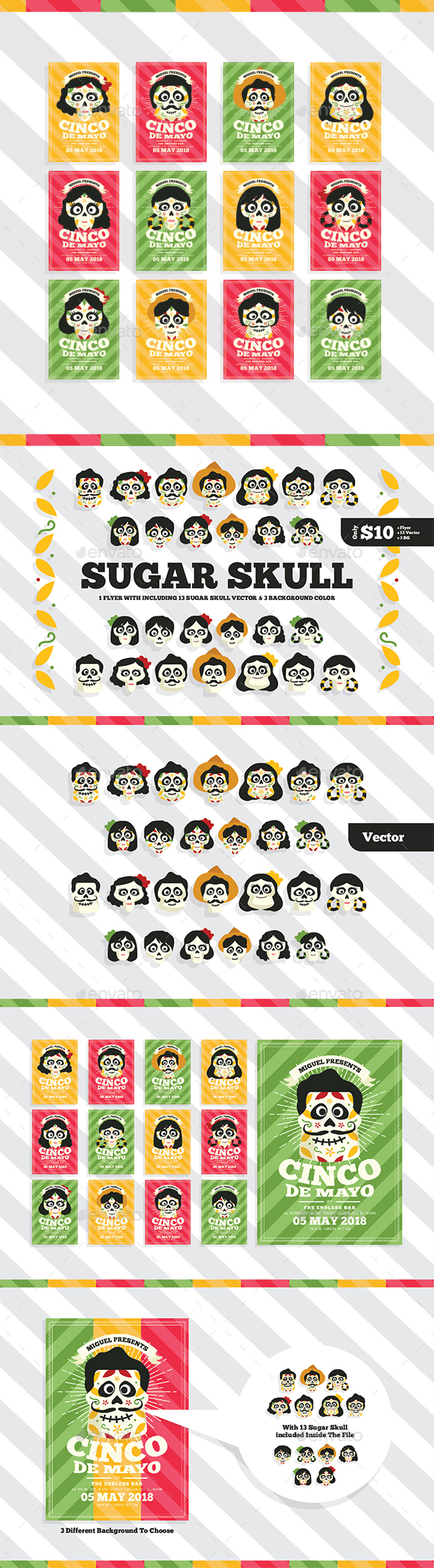 Sugar Skull Flyer - Events Flyers