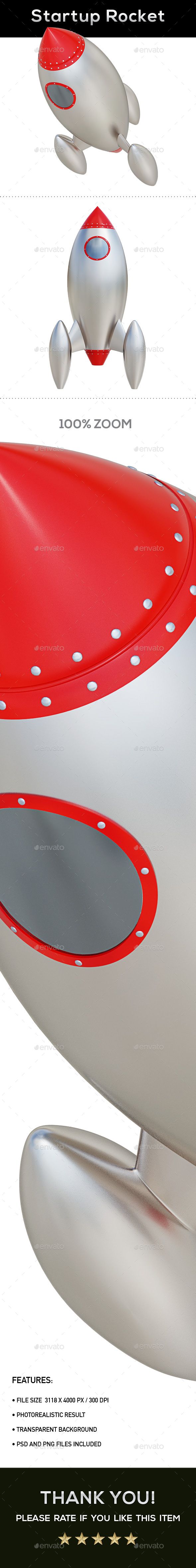 Startup Rocket Concept 3D Renders - Objects 3D Renders