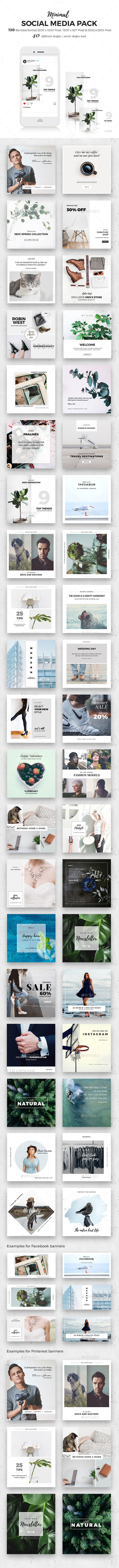 120 Social Media Banner - Social Media Web Elements