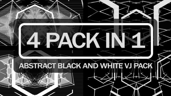 Abstract Black and White VJ Pack