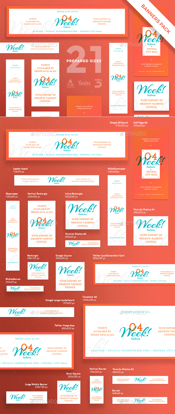 Fashion Week Banner Pack - Miscellaneous Social Media