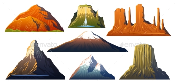 Mountains Peaks, Landscape Early in a Daylight - Nature Conceptual