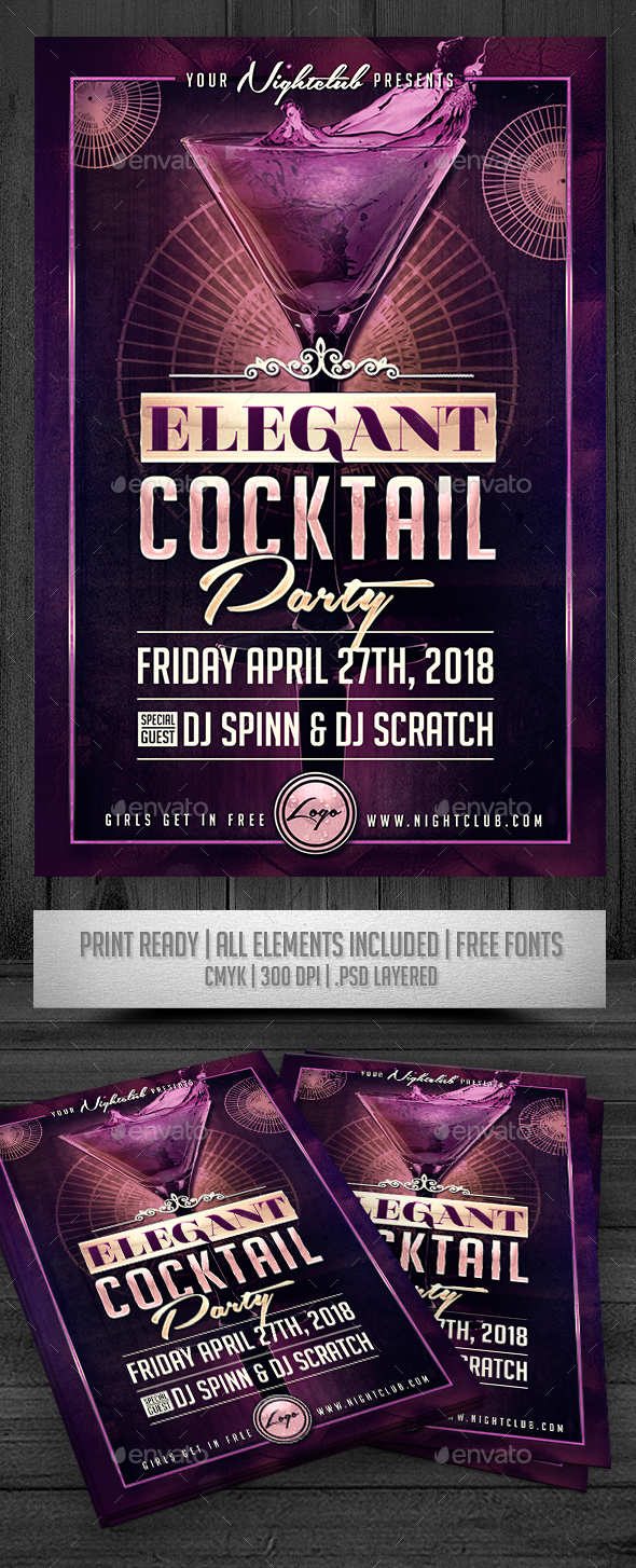 Elegant Cocktail Party - Events Flyers