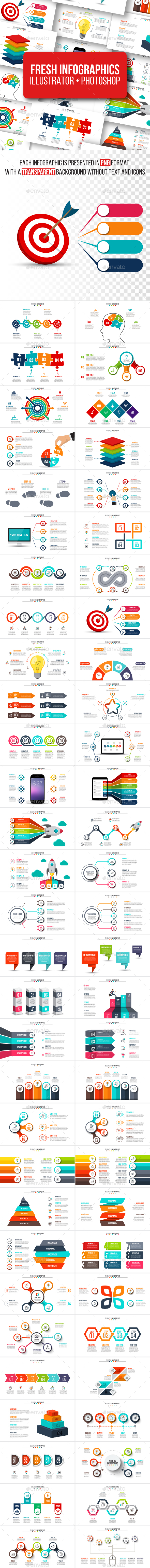 Fresh infographics pack - Infographics