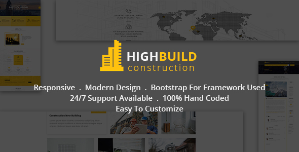 Awesome Highbuild - Construction, Building, Business, Renovation and Architecture Html 5 Template