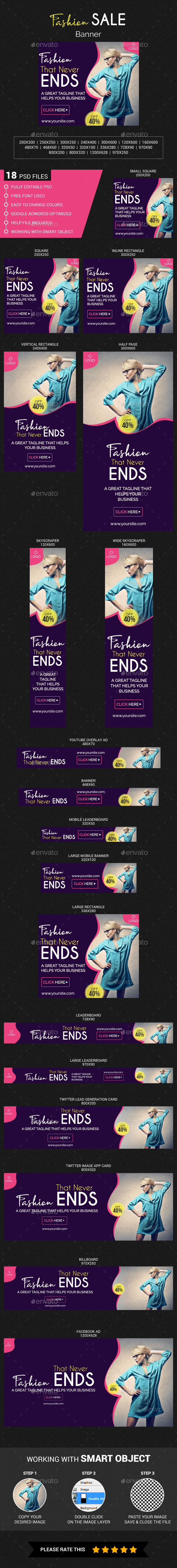 Fashion Sale Banner - Banners & Ads Web Elements