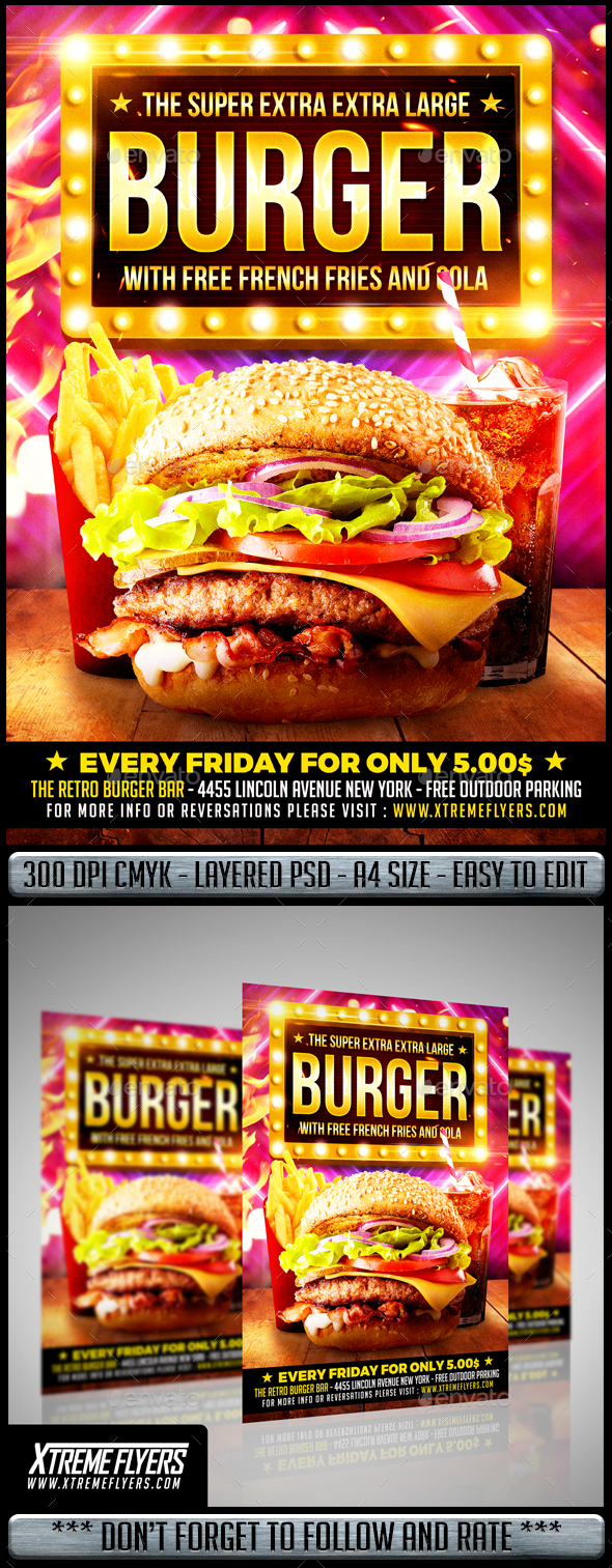 Burger Flyer - Restaurant Flyers