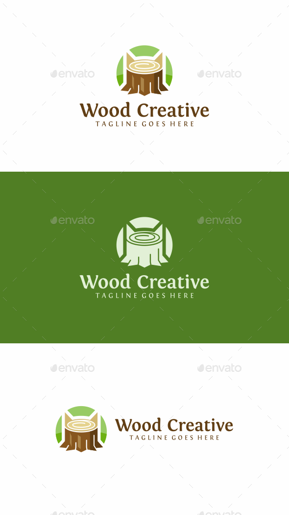 Wood Stump Logo - Objects Logo Templates