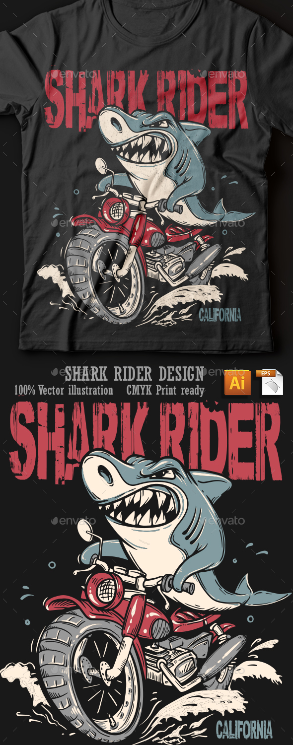Shark Rider - T-Shirts