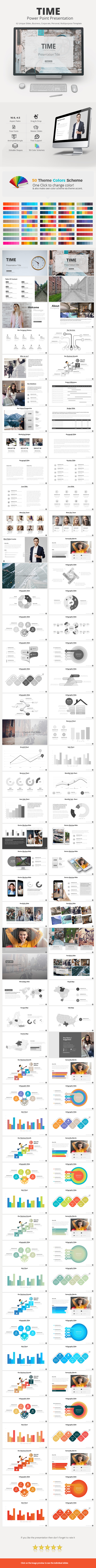Time Premium Power Point Presentation Template - Creative PowerPoint Templates
