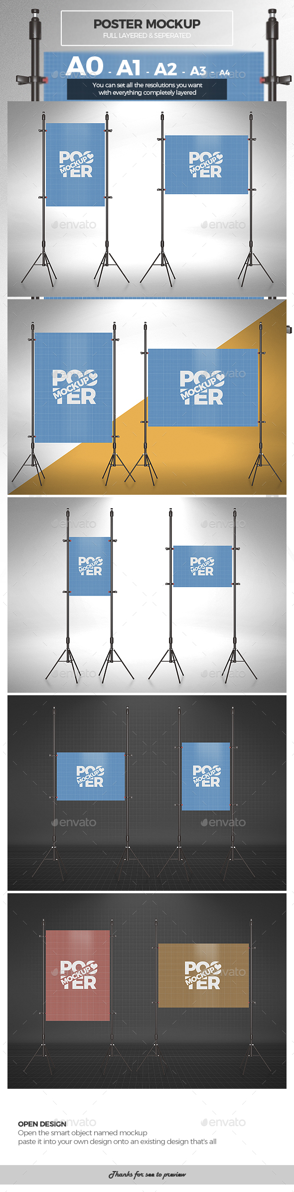 Poster Mockup / Full Paper Size - Posters Print