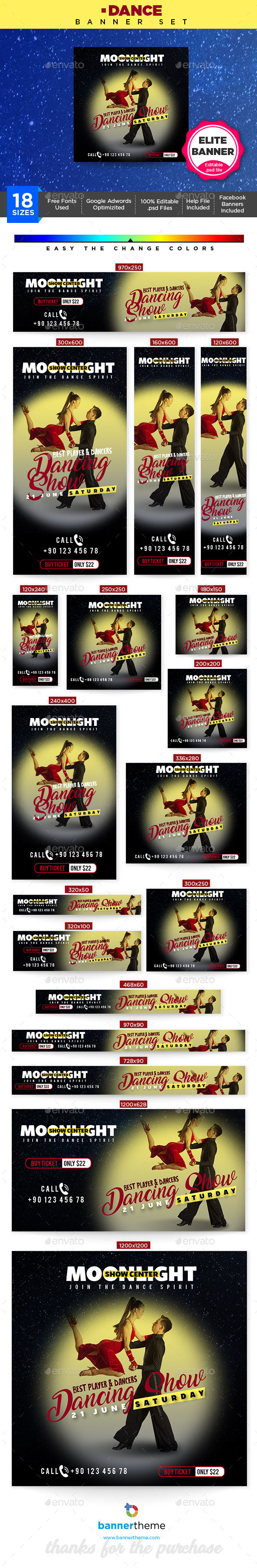 Dance Banner - Banners & Ads Web Elements