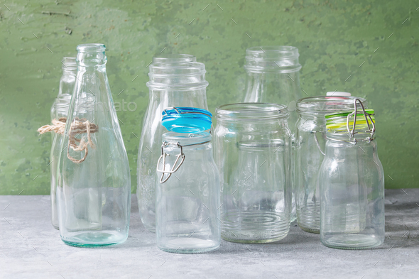 Empty glass bottles - Stock Photo - Images