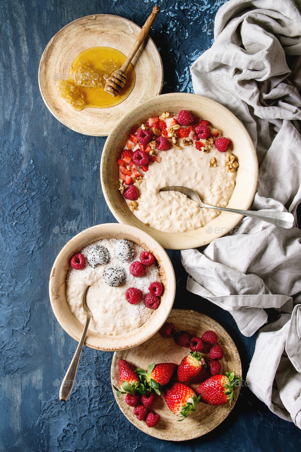 Rice porrige with berries - Stock Photo - Images