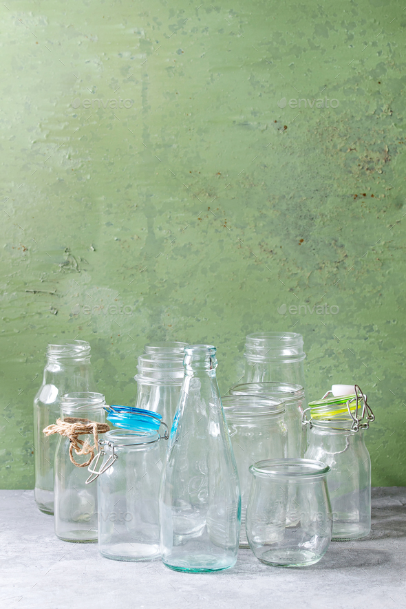 Empty glass bottles - Stock Photo - Images