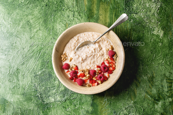 Rice porrige with berries - Stock Photo - Images