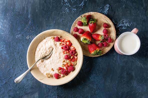 Rice porrige with berries - Stock Photo - Images
